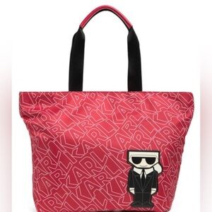 🕶️ KARL LAGERFELD 🕶️ Amour Tote Bag In Red/ White